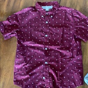 Boys Short Sleeve Dress burgundy